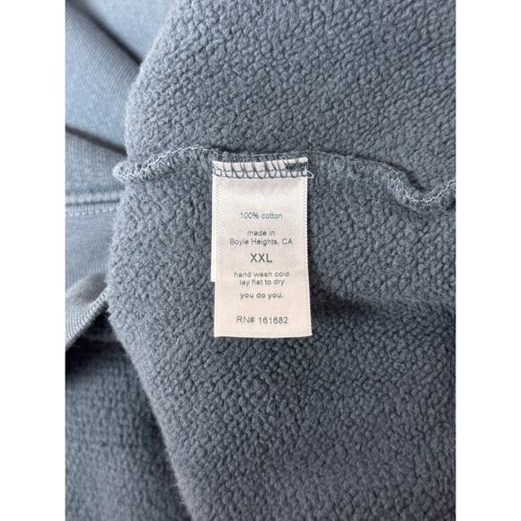 Perfectwhitetee Sweatshirt XXL Mens Perry French Terry Crewneck Gray Pullover - Picture 8 of 9